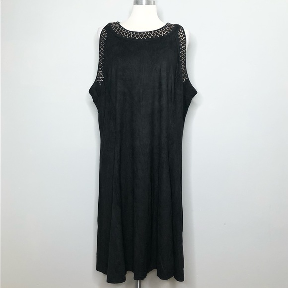 ASHLEY STEWART Metallic Studded Fit & Flare Dress - Picture 1 of 14